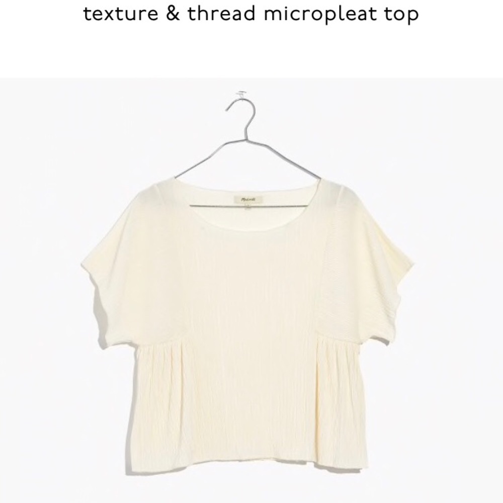 Madewell texture & thread micropleat top